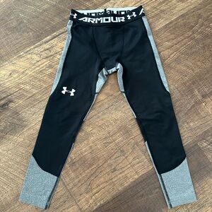 Under Armour Kids' Black and Gray Cold Gear Pants